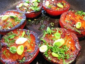 Rezept: Tomaten aus der Bratpfanne ... Tomaten aus der Bratpfanne ... - Rezept