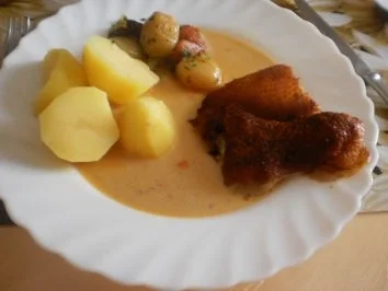 Rezept: Entenbraten mit Zwiebeln im Bratschlauch Entenbraten mit Zwiebeln im Bratschlauch - Rezept