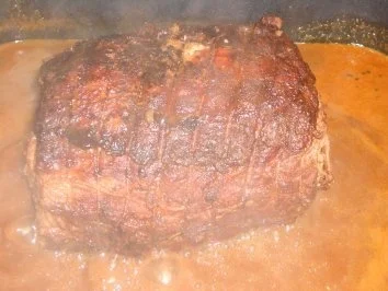 Fleisch : Gefüllter Schweinerollbraten mit Zwiebel ~ Roquefortfüllung - Rezept