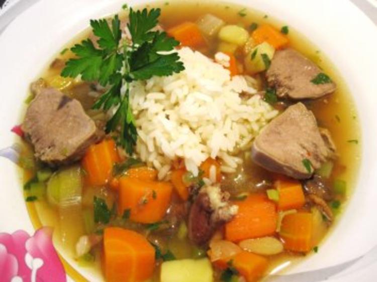Schweine Zunge mit viel Gemüse und Reis - einfach - von mimi