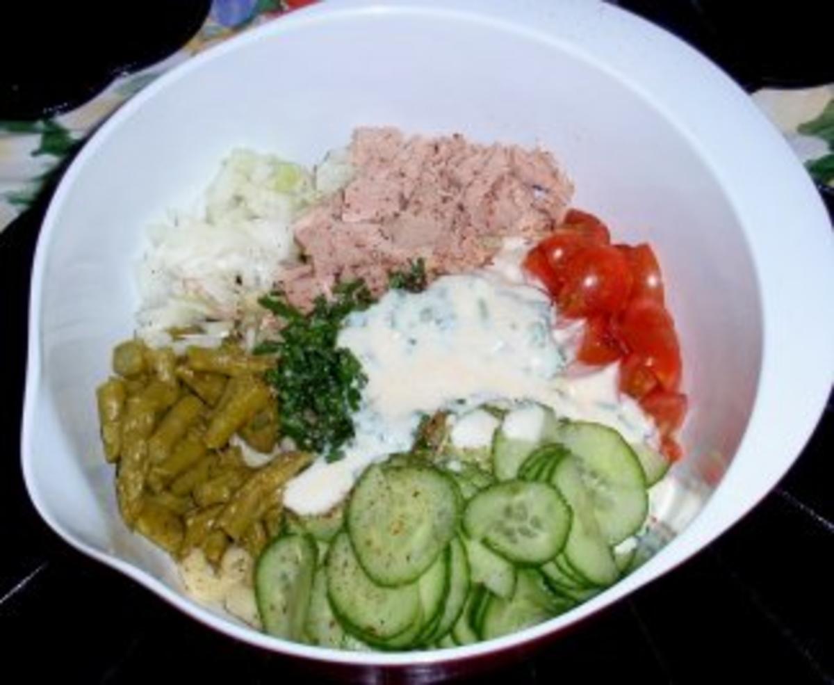 Nudelsalat mit Thunfisch und grünem Spargel - Rezept - Bild Nr. 4