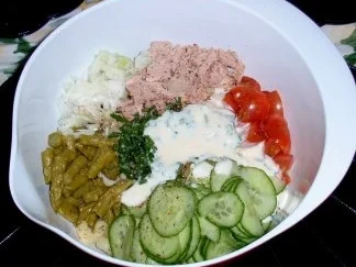 Nudelsalat mit Thunfisch und grünem Spargel - Rezept - Bild Nr. 4