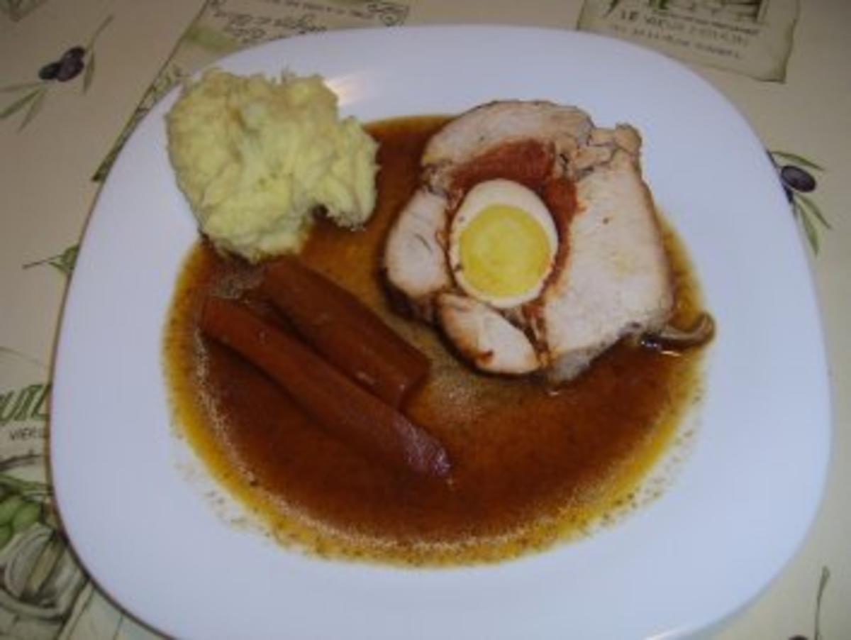 Putenrollbraten mit Ei-Gemüsefülle - Rezept - kochbar.de