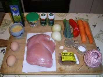 Putenrollbraten mit Ei-Gemüsefülle - Rezept - Bild Nr. 3