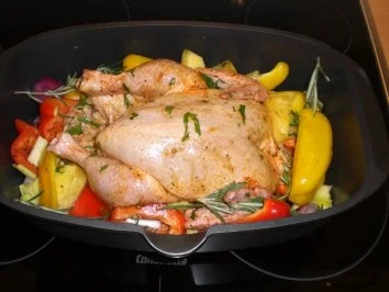 Honighähnchen mit Ananas auf Gemüse - Rezept - Bild Nr. 3