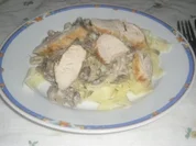 Truthahn-Innenbrustfilet mit Bandnudeln - Rezept