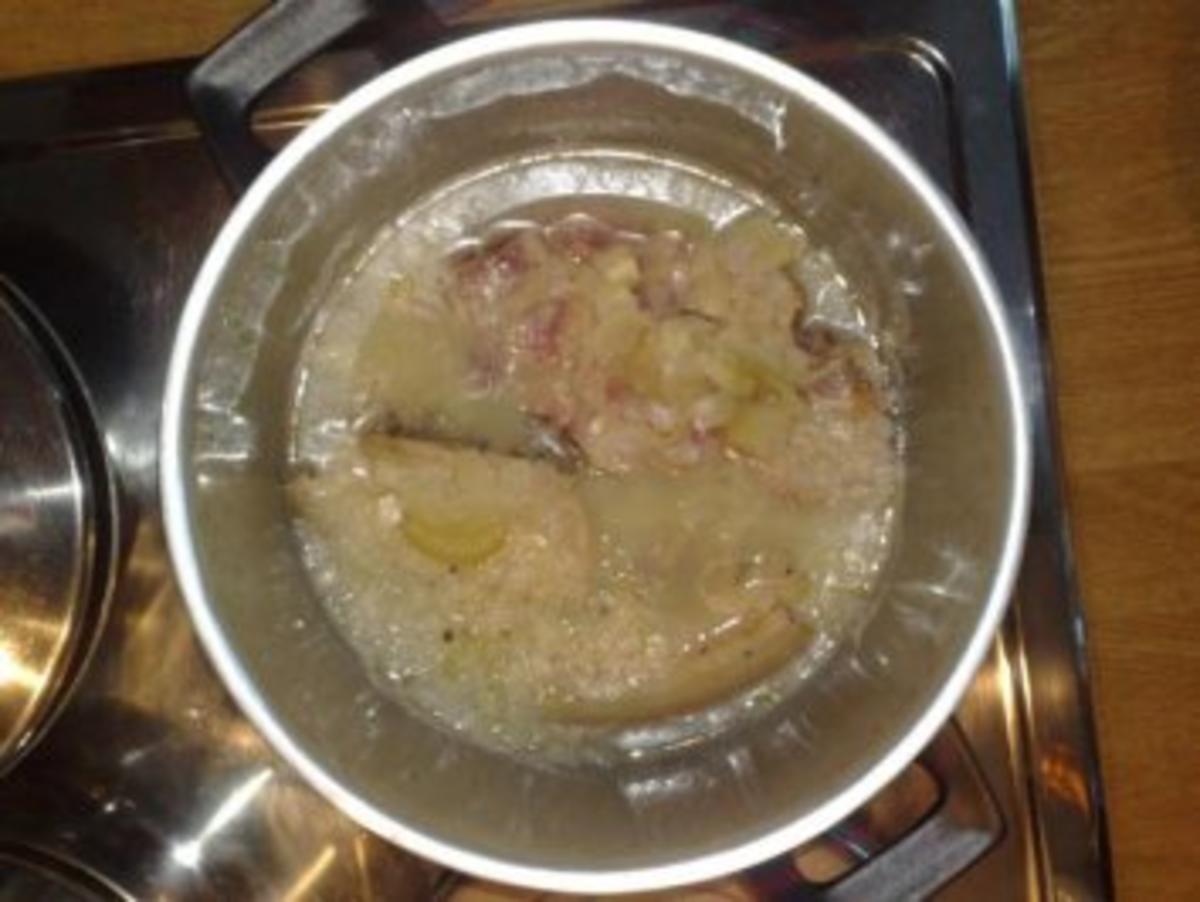 Sauerkraut Bauchfleisch Stampfkartoffeln Zwiebeln - Rezept - Bild Nr. 4