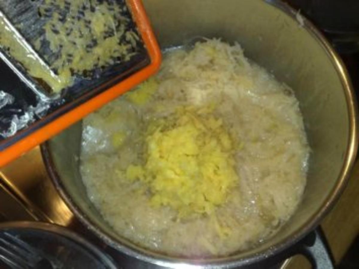 Sauerkraut Bauchfleisch Stampfkartoffeln Zwiebeln - Rezept - Bild Nr. 6