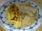 Sauerkraut Bauchfleisch Stampfkartoffeln Zwiebeln - Rezept