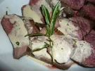 Lammrücken in Whisky-Senf-Sauce - Rezept