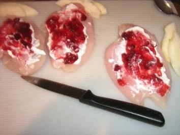 Hähnchenbrüstchen - Helene, im Schinkenmantel auf Paprikagemüse - Rezept - Bild Nr. 4