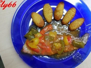 Rezept: Fleischgerichte:Naturschnitzel mit Letscho Fleischgerichte:Naturschnitzel mit Letscho - Rezept