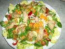 Salat mit gebratenen Putenstreifen - Rezept