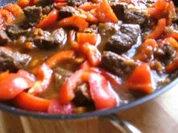 Rezept: Wildgulasch mit Paprika ..und Wildgulasch mit Paprika ..und - Rezept