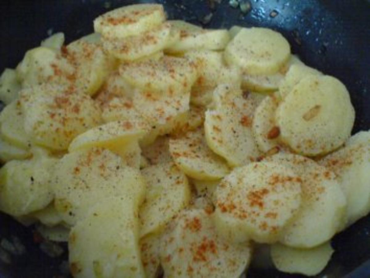 Bratkartoffeln mit Schnitzel in Sahnesoße - Rezept - Bild Nr. 7
