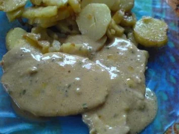 Rezept: Bratkartoffeln mit Schnitzel in Sahnesoße Bild Nr. 9 Bratkartoffeln mit Schnitzel in Sahnesoße - Rezept - Bild Nr. 9