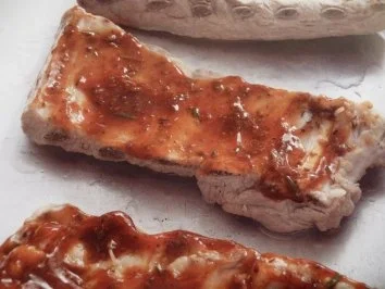 Rezept: Spareribs mit BBQ- Sauce glasiert Bild Nr. 3 Spareribs mit BBQ- Sauce glasiert - Rezept - Bild Nr. 3