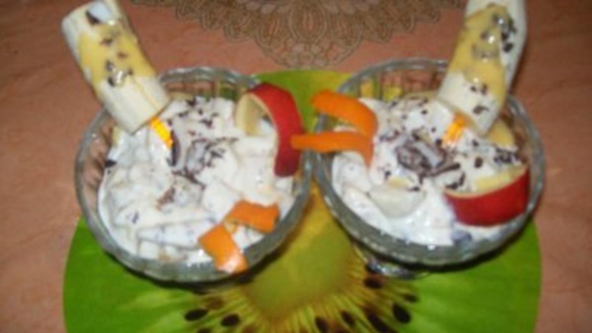 Bilder für Irenes Obst- Dessert- mit Pfefferminzschokolade - Rezept