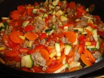 Putenhackpfanne mit Gemüse und Reis - Rezept - Bild Nr. 7