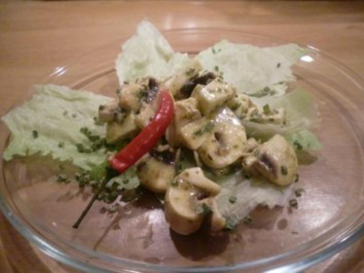 Pilz-Schafkäse-Salat a la Angie - Rezept