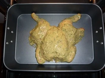 Huhn unter Senfkruste mit Mischgemüse und Reis - Rezept - Bild Nr. 5