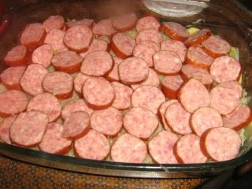 Kartoffel-Sauerkraut-Gratin mit Cabanossi - Rezept - Bild Nr. 4