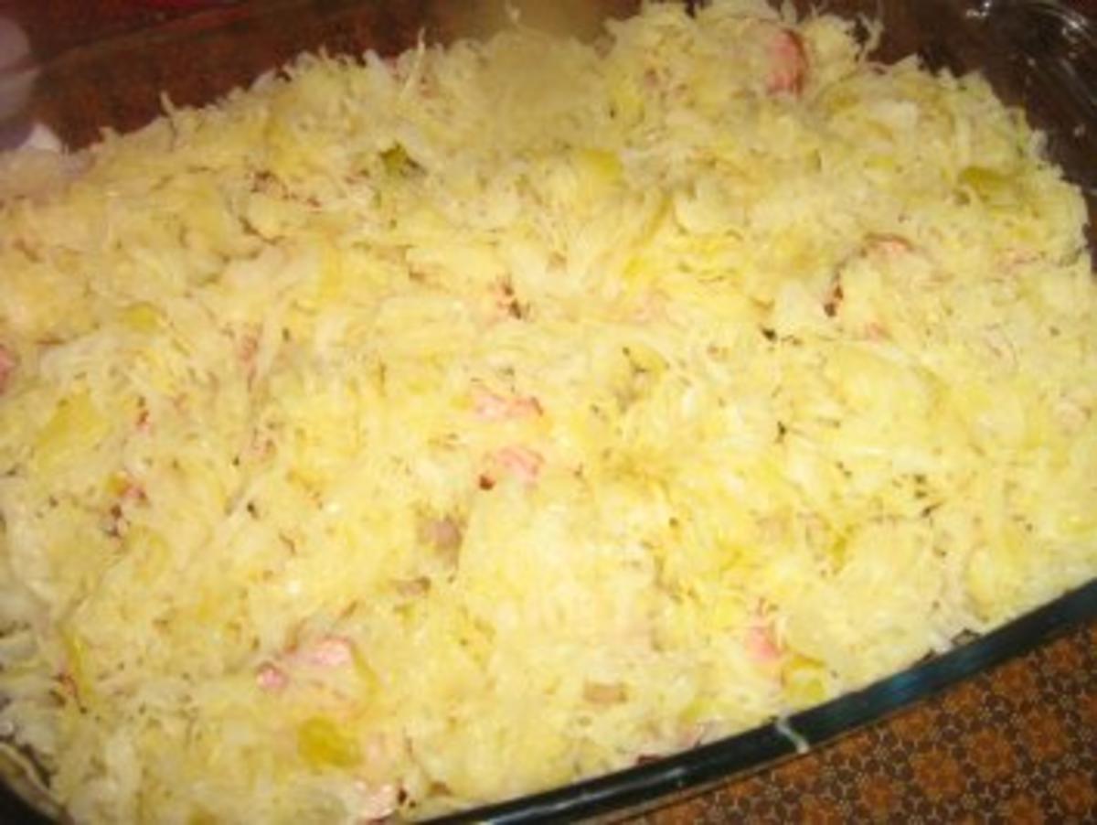 Kartoffel-Sauerkraut-Gratin mit Cabanossi - Rezept - Bild Nr. 5