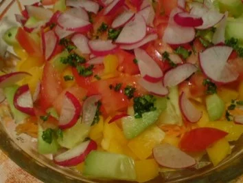 Bunter Salat dazu gebratene Baramundifilets - Rezept - Bild Nr. 16