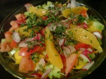 Bunter Salat dazu gebratene Baramundifilets - Rezept - Bild Nr. 19