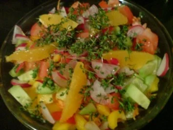 Bunter Salat dazu gebratene Baramundifilets - Rezept - Bild Nr. 26