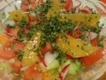 Bunter Salat dazu gebratene Baramundifilets - Rezept - Bild Nr. 21