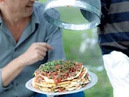 Pfannkuchen-Kichererbsen-Torte - Rezept