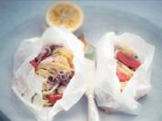 Spaghettini mit Calamaretti in Pergament - Rezept