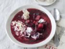 Orientalische Rote-Bete-Suppe mit Hackfleisch-Wantans - Rezept
