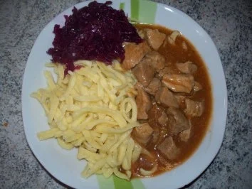 Schinkengulasch - Rezept