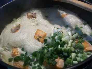 Lachs - Sahne - Soße mit Bandnudeln - Rezept - Bild Nr. 3