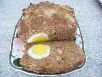 Hackfleisch : Hackbraten mit Ei, Schmorgurke und Salzkartoffeln - Rezept - Bild Nr. 13