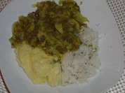 Rinderhack mit herzlichen Wirsingkohl auf Curry - Rezept