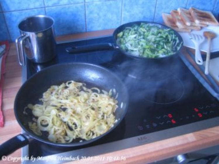 Fleisch – gratiniertes Kassler auf Toast unter einer Rahmlauchhaube ...