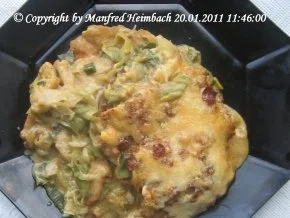 Fleisch – gratiniertes Kassler auf Toast unter einer Rahmlauchhaube - Rezept