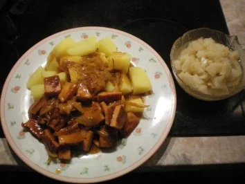 Geschnezeltes vom Fleischkäse - Rezept