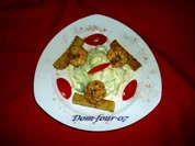 Gambas an Gurken  in Senf-Honig- Ingwer-Joghurt - Rezept