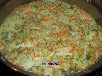 Kochen: Broccoli-Möhren-Gemüse mit Crème fraiche - Rezept - Bild Nr. 7