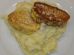 Piccata vom Tafelspitz in Meerrettichkruste auf Wirsing-Kartoffelpürree - Rezept