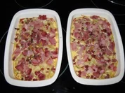 Nudel-"Demo" mit zweierlei Schinken in würziger Eiersahne, dafür ohne Käse - Rezept