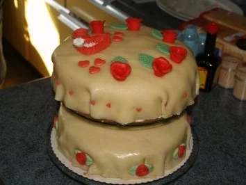 Rezept: Hochzeits Torte für eine liebe Freundin Bild Nr. 4 Hochzeits Torte für eine liebe Freundin - Rezept - Bild Nr. 4