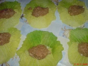 Wirsingkohlblätter, gefüllt, gewickelt - Rezept - Bild Nr. 2