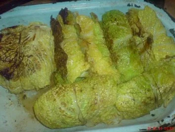 Wirsingkohlblätter, gefüllt, gewickelt - Rezept - Bild Nr. 3
