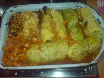 Wirsingkohlblätter, gefüllt, gewickelt - Rezept - Bild Nr. 4