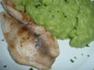 Erbsenpüree mit Buntbarschfilet - Rezept